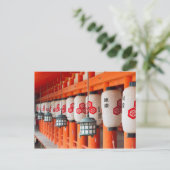 Lantaarns in Itsukushima Shrine Briefkaart (Staand voorkant)