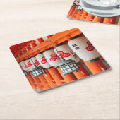 Lantaarns in Itsukushima Shrine Kartonnen Onderzetters (Schuin)