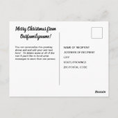 Lantaarns Kaarsen Kerst Aanpasbare Postkaart (Achterkant)