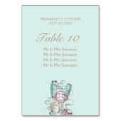 Lantaarns & linten tafel Kaart met gastenlijst (Achterkant)