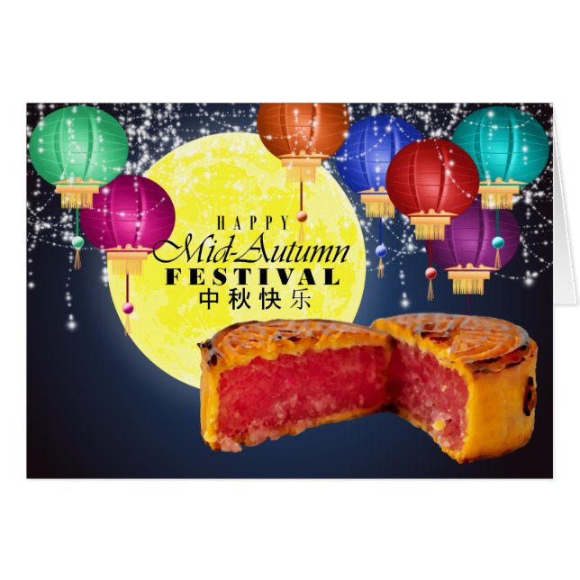 Lantaarns, maan en Mooncakes (Voorkant Horizontaal)