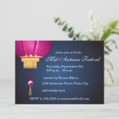 Lantaarns, Maan, en Mooncakes Uitnodiging (Staand voorkant)