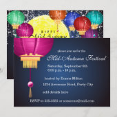 Lantaarns, Maan, en Mooncakes Uitnodiging (Voorkant / Achterkant)