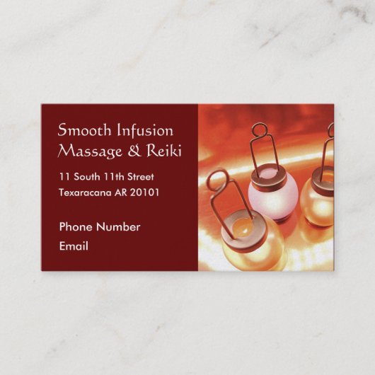 Lantaarns met kaarsen afsprakenkaartje (Voorkant)