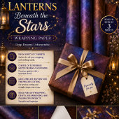 Lantaarns onder de sterren inpakpapier vel
