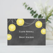 Lantaarns op Chalk RSVP in Geel Kaartje (Staand voorkant)