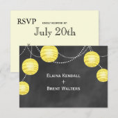 Lantaarns op Chalk RSVP in Geel Kaartje (Voorkant / Achterkant)