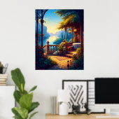 Lantaarns op het Lichtgevende Terras Poster (Thuiskantoor)