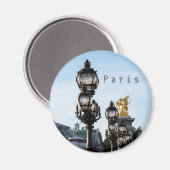 Lantaarns op Pont Alexandre III - Parijs, Frankrij Magneet (Voorkant / Achterkant)