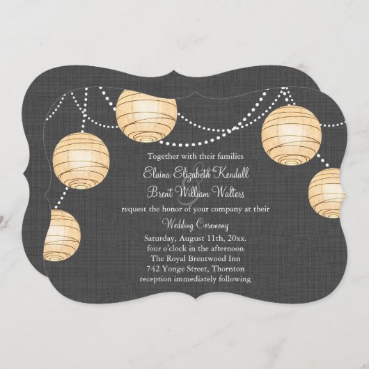 Lantaarns op uitnodiging van het grijze huwelijk 2 (Voorkant / Achterkant)