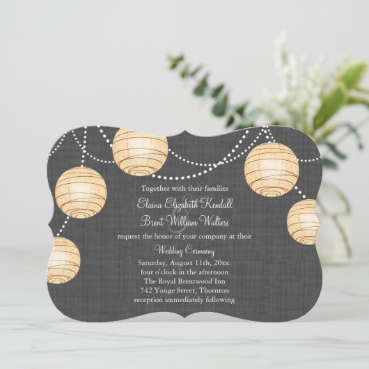 Lantaarns op uitnodiging van het grijze huwelijk 2 (Staand voorkant)