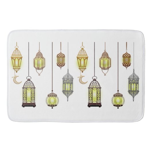 Lantaarns Ramadan Mubarak Oriëntaals Arabisch Mosl Badmat (Voorkant)