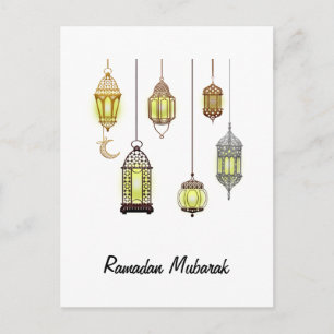 Lantaarns Ramadan Mubarak Oriëntaals Arabisch Mosl Briefkaart