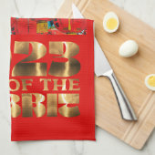 Lantaarns Red Gold Chinees nieuwjaar konijn Theedoek (Quarter Fold)