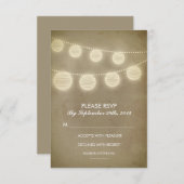  lantaarns rustieke bruiloft RSVP kaarten (Voorkant / Achterkant)