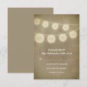 lantaarns rustieke bruiloft RSVP kaarten Kaartje (Voorkant / Achterkant)