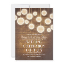 Lantaarns rustieke land bruiloft uitnodiging