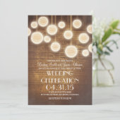 Lantaarns rustieke land bruiloft uitnodiging (Staand voorkant)