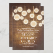 Lantaarns rustieke land bruiloft uitnodiging (Voorkant / Achterkant)