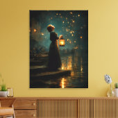 Lantaarns van verlangen canvas afdruk (Insitu (Woonkamer))