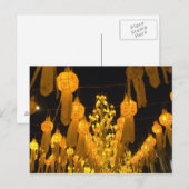 Lantaarns voor het Loi Krathong festival. Briefkaart (Voorkant / Achterkant)