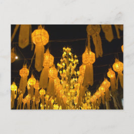 Lantaarns voor het Loi Krathong-festival. Briefkaart