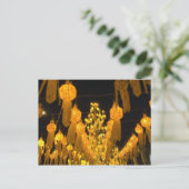 Lantaarns voor het Loi Krathong festival. Briefkaart (Staand voorkant)