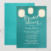 Lantaarns Vrijgezellenfeest Modern Blauwgroen Groe Kaart (Voorkant / Achterkant)