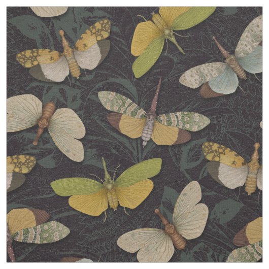 Lantaarnvliegen - Pyrops Candelaria & Planthoppers Stof (Swatch)