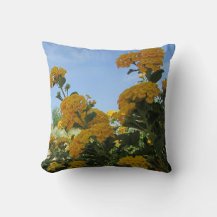 Lantana Bloom Vivid Yellow Flower Photo Desert Lan Kussen