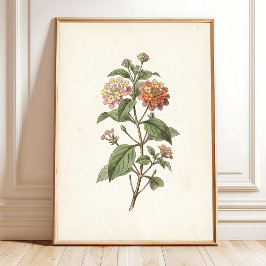 Lantana Botanische Cottagecore Print