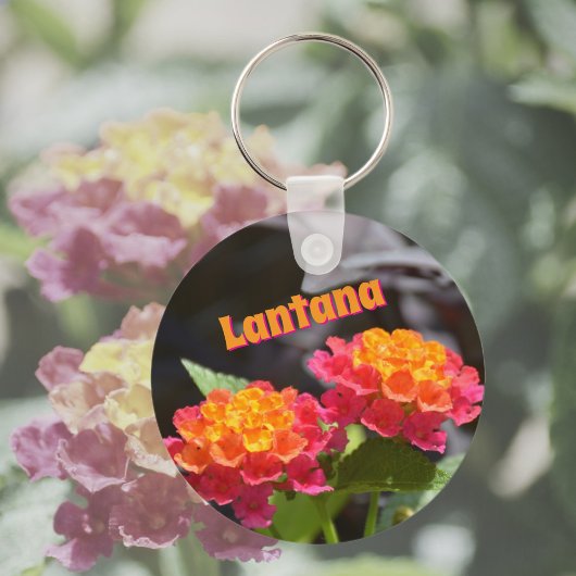 Lantana Bright Colorful Botanical Flowers Sleutelhanger