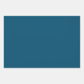 Lantana Floral Teal Blue Design Inpakpapier Vel (Voorkant 2)