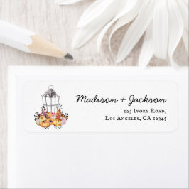 Lantern Autumn Waterverf Wedding Etiket