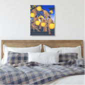 Lantern Bearers | Maxfield Parrish | Canvas Afdruk (Insitu (Slaapkamer))