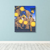 Lantern Bearers | Maxfield Parrish | Canvas Afdruk (Insitu (Houten vloer))