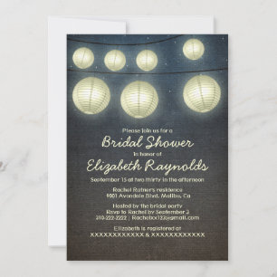 Lantern Bridal Shower Invitations Kaart