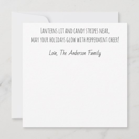 Lantern Elf – Whimsical Christmas Holiday Card (Achterkant)