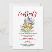 Lantern en Baubles kerstcocktail Party Kaart (Voorkant)