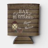 Lantern en Pinecones Schuur Hout Blikjeskoeler (Voorkant)