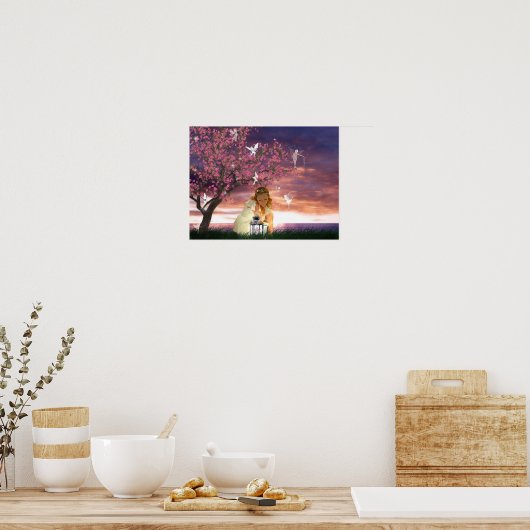 Lantern Fairies Poster Print (Keuken)