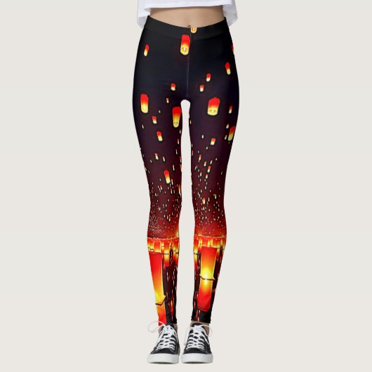 Lantern Festival Night Glow Artwork Leggings (Voorkant)
