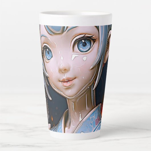 Lantern Festival Porcelain Waifu Latte Mok (Voorkant)