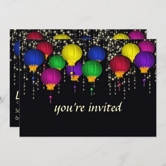 Lantern Festival uitnodiging (Voorkant / Achterkant)