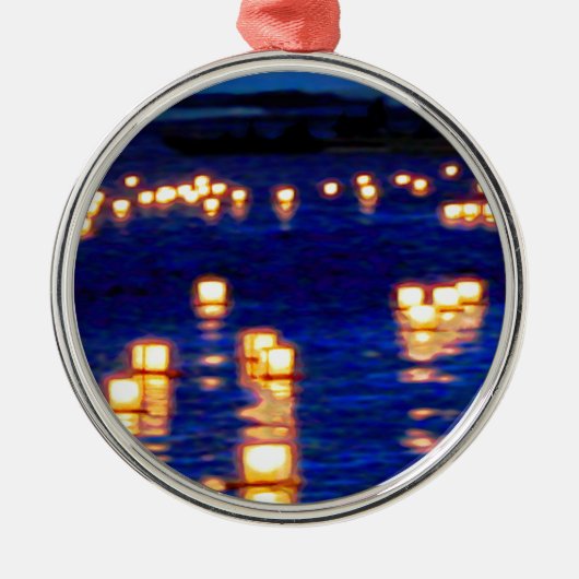 Lantern Floating Festival Metalen Ornament (Voorkant)