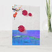 Lantern Flower Chinese Water Tiger, nieuwjaar 2022 Feestdagen Kaart (Achterkant)