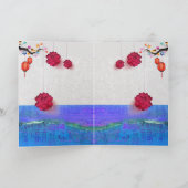 Lantern Flower Chinese Water Tiger, nieuwjaar 2022 Feestdagen Kaart (Binnen)