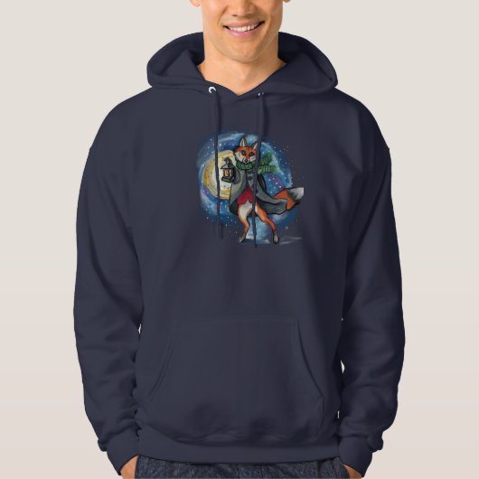 Lantern Fox Holiday Hoodie (Voorkant)