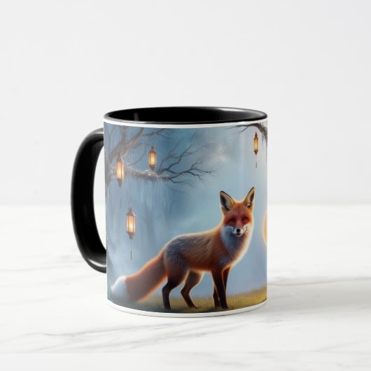 Lantern Fox Mok – Spirit Animal Magic Coffee Cup (Voorkant links)