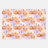 Lantern Foxes & Pumpkin Whimsy – Autumn Woodland P Inpakpapier Vel (Voorkant)